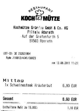 sgae Hffner Kochmtze Restaurant